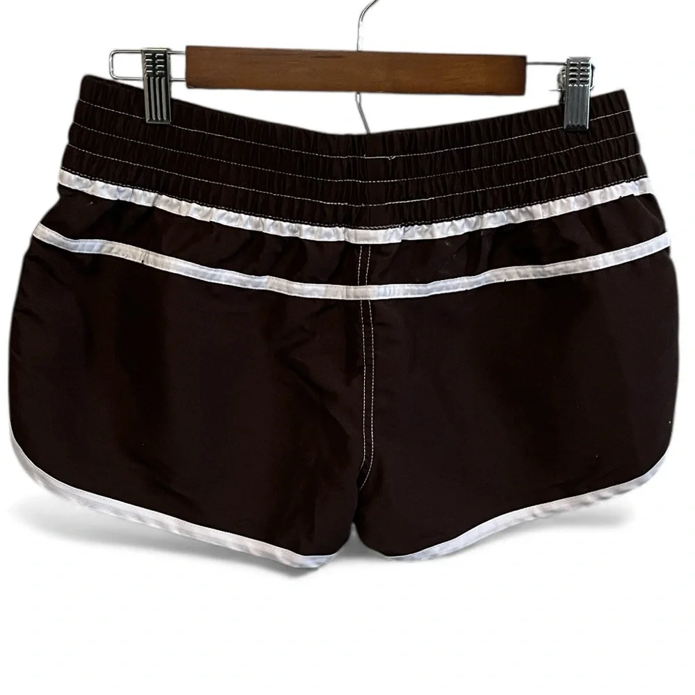 VINTAGE Y2K HOBIE ATHLETIC SHORTY SHORTS BROWN WHITE SIZE XL